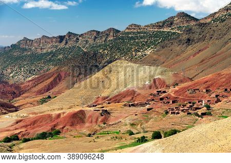 Village in the Atlas mountains, Morocco, Africa