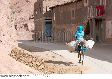 Village in the Atlas mountains, Morocco, Africa