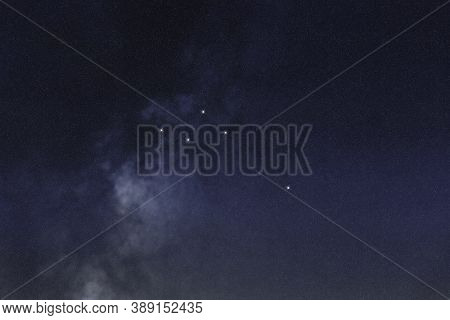 Delphinus Star Constellation, Night Sky, Cluster Of Stars, Deep Space, dolphin Constellation 