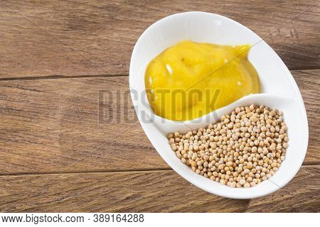 The Yellow Mustard Or Also Called White Mustard, Are The Whole Seeds Of Brasica Alba Coming From The