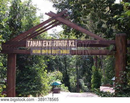 Kuala Lumpur, Malaysia, February 1, 2016: Entrance Of Kl Forest Eco Park. (former Hutan Simpan Bukit