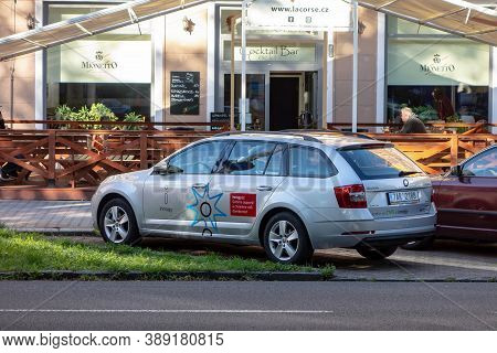 Ostrava, Czech Republic - October 7, 2020: Skoda Octavia Combi Car Of The Innogy Company Which Is Th