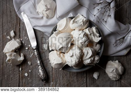 Meringue Delicious Dessert With Eggs And Sugar