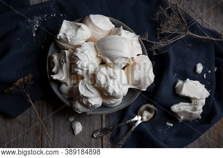 Meringue Delicious Dessert With Eggs And Sugar