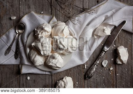 Meringue Delicious Dessert With Eggs And Sugar