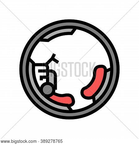 Monowheel Motorbike Color Icon Vector. Monowheel Motorbike Sign. Isolated Symbol Illustration