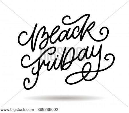 Black Friday Calligraphic Designs Retro Style Elements Vintage Ornaments Sale, Clearance Vector Lett