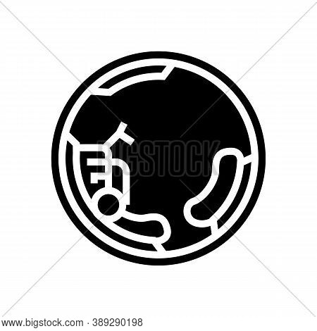 Monowheel Motorbike Glyph Icon Vector. Monowheel Motorbike Sign. Isolated Contour Symbol Black Illus