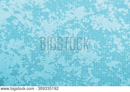 Texture Inhomogeneously Painted Light Blue Wall Background, Lifestyle