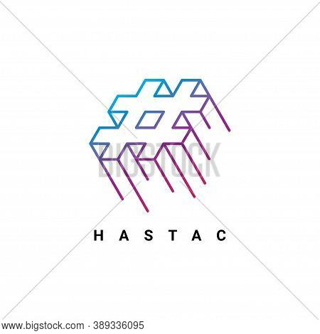 Modern Gradient Hastag Symbol.creative Hastag Logo Design Symbol Vector Template