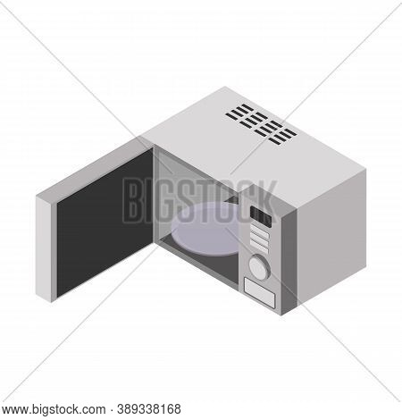 Isometric Microwave Icon.microwave Vector Illustration Isolated On White Background.