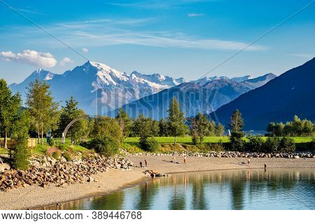 Splendid View Of Lake Resia - Reschensee - South Tyro, Italy, Europe.