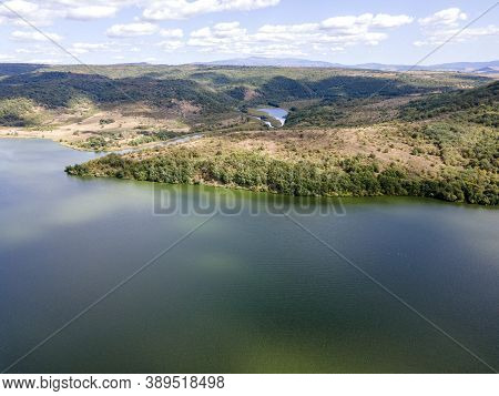 Aerial View Of Pchelina Reservoir, Pernik Region, Bulgaria
