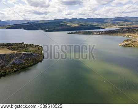 Aerial View Of Pchelina Reservoir, Pernik Region, Bulgaria