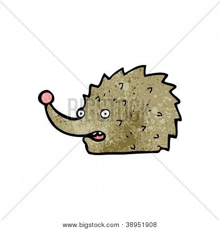 hérisson de dessin animé drôle effrayé