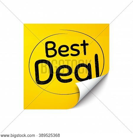 Best Deal. Sticker Note With Offer Message. Special Offer Sale Sign. Advertising Discounts Symbol. Y