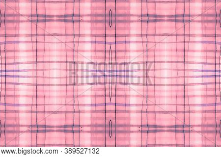 Watercolour Scotland Fabric. Blue Plaid Textile. Seamless Celtic Kilt Print. Textured Tablecloth. Fa