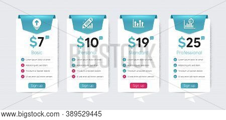 Included Icon As Swipe Up, Edit Statistics, Report Timer Signs. Price Table Template, Business Plan 