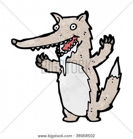 Cartoon honger wolf