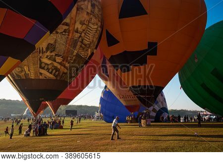 Chiang Rai, Thailand February 14, 2020: Singha Park Chiang Rai International Balloon, The Internatio