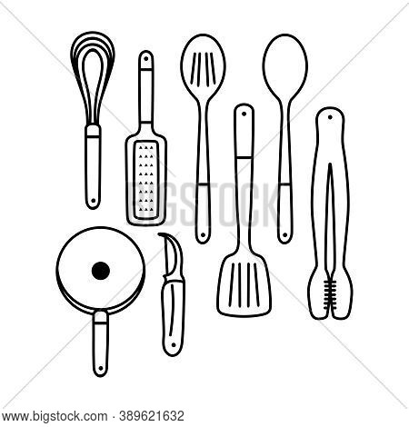 Outline Cooking Utensils For Your Brand And Product