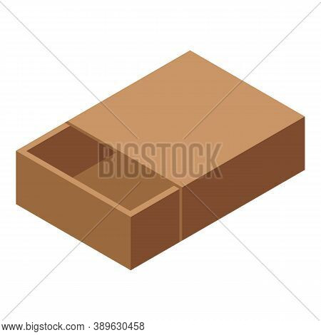 Carton Box Icon. Isometric Of Carton Box Vector Icon For Web Design Isolated On White Background