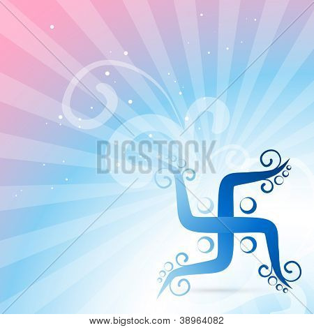 아름 다운 swastik 벡터 배경 디자인