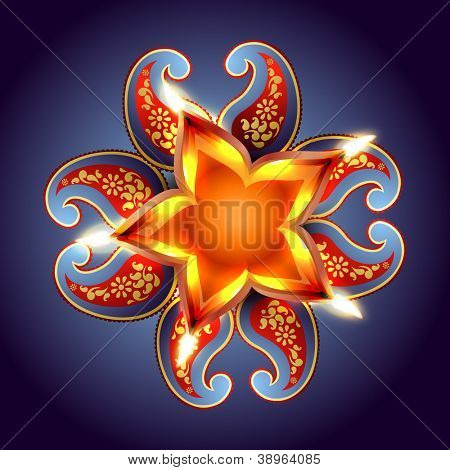 beautiful swastik vector background design