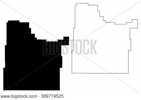 Custer County, Montana (u.s. County, United States Of America, Usa, U.s., Us) Map Vector Illustratio