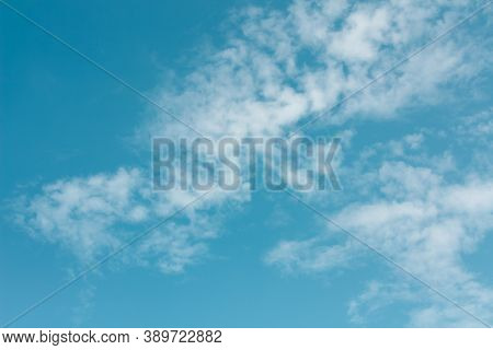 Blue Sky With Clouds. Clouds Background, White Clouds, Blue Sky.copy Space.