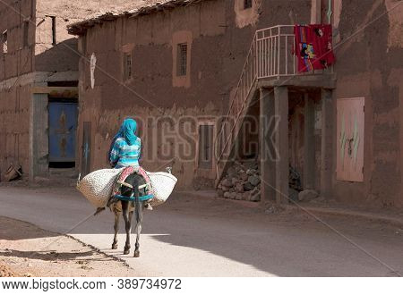 Village in the Atlas mountains, Morocco, Africa