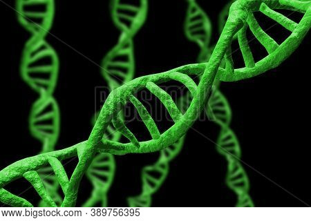 Abstract Dna Strand Double Helix Genetics 3d Illustration