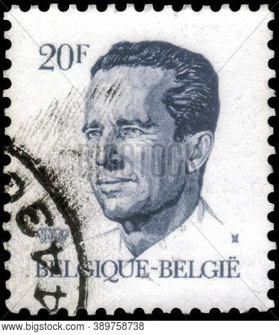 Saint Petersburg, Russia - September 18, 2020: Postage Stamp Issued In Belgium The Image Of The King