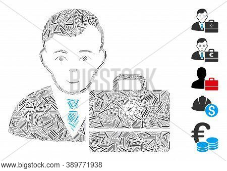 Hatch Mosaic Based On Cardano Accounter Icon. Mosaic Vector Cardano Accounter Is Composed With Rando