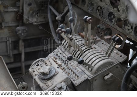 Istanbul, Turkey - September 20, 2020: Control Panel Of B24d Hadleys Harem In Rahmi M. Koc Industria