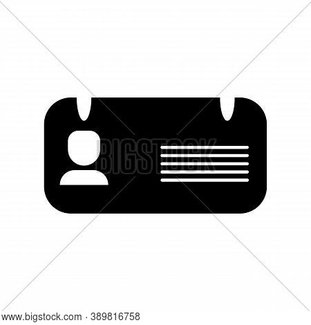 Business Card With Black Man On White Background. Vector Eps10