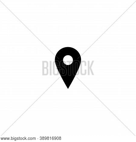 Map Label Icon Black On A White Background. Location. My Location. Vector Eps10