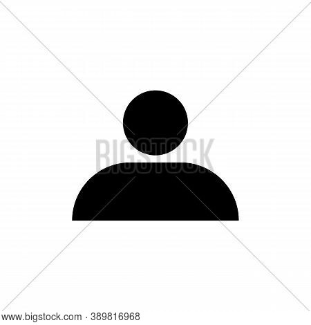 Human Black Icon On A White Background. User. Business Man. Vector Eps10