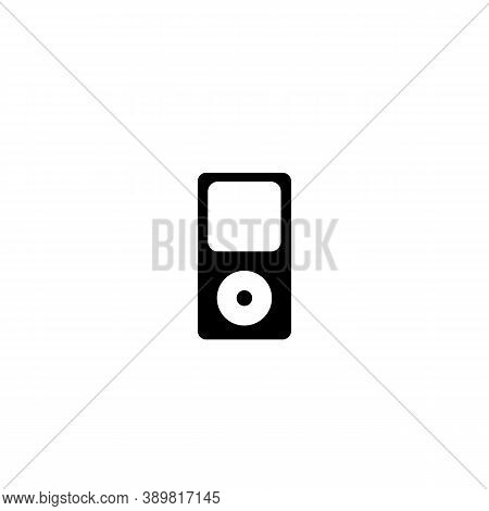 Media Player Icon Black On White Background. Vector Eps10