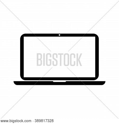 Laptop Icon Black On White Background. Vector Eps10