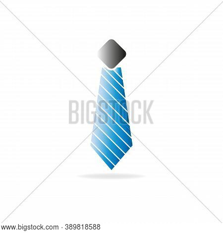 Tie Icon. Gradient Blue With Shadow. Vector Eps10