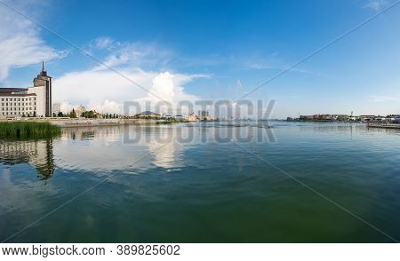 View Of The Lake Nizhny Kaban In The Historical Center Of Kazan, Capital Of Republic Tatarstan, Russ