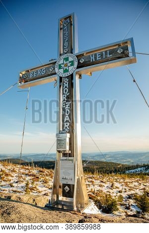 The Plöckenstein (plechy), A Mountain, 1,379 M High, In The Bohemian Forest On The Austro-czech Bord