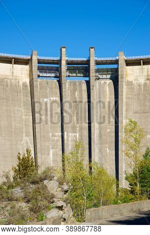 Bubal Dam in Tena Valley, Pyrenees, Huesca province, Aragon in Spain.