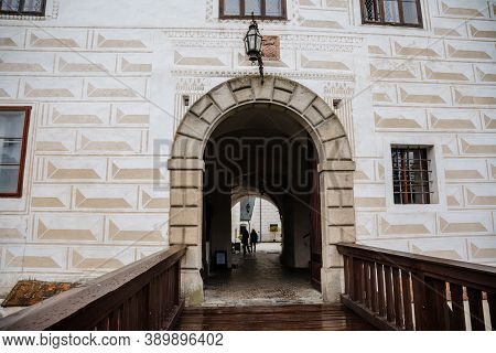 Medieval Castle Rozmberk Nad Vltavou, South Bohemia, Czech Republic, September 26, 2020