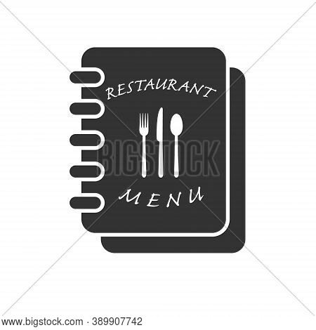 Simple Vector Icon Of The Restaurant Menu Book. Flat Style