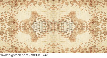 Snake Tattoo. Beige Python Print. Sepia Snake