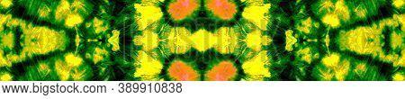 Tie Dye Dots. Lime Seamless Acrylic Textile.