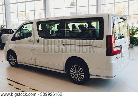 Ufa, Russia, Toyota Shop, 5 November, 2019: Toyota Alphard Car Is Displaying At Toyota.