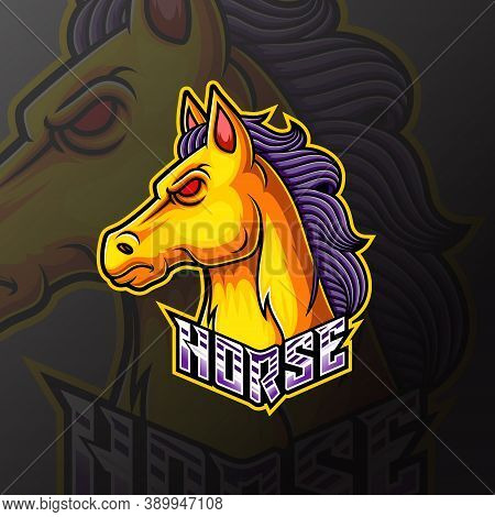 Horse Mascot E Sports Logo Of Illustration
